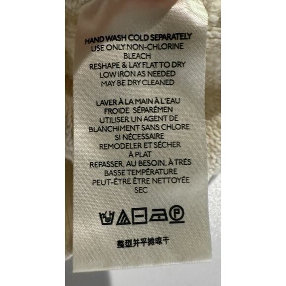 Free People Found My Friend Sweater Sz XS Ivory Terry Cloth Oversized Minimalist - Picture 9 of 14